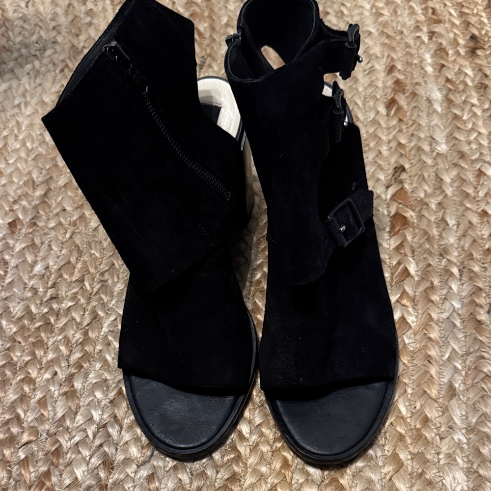 rag & bone Black Suede Ankle Booties
